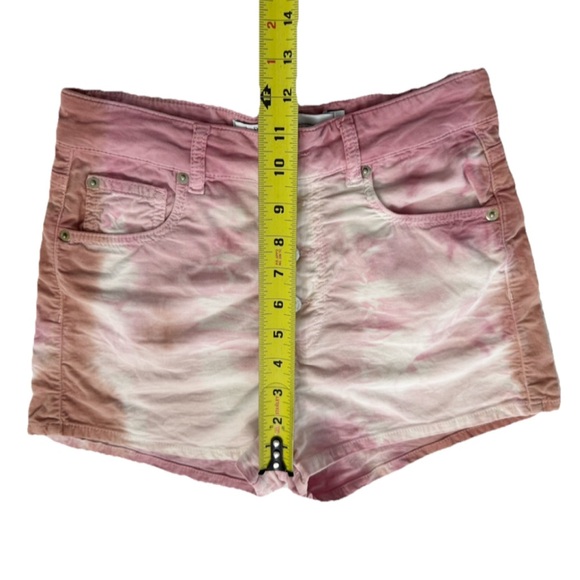 IRO INARZO Pink Tie-Dye Button Fly High Rise Shorts Women’s 26 Cotton Stretch - Picture 9 of 11
